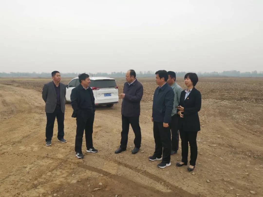 县委副书记,县长王代强到北汝河调研剩余河段治理工程